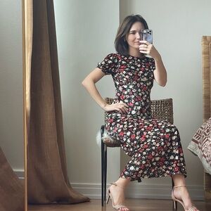 ASOS Black Floral Dress